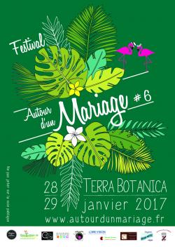 Flyer recto pour l'événement "Autour d'un mariage" permettant de connaître les dates de l'événement