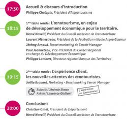 Programme des rencontre de l'œnotourisme Terra Botanica